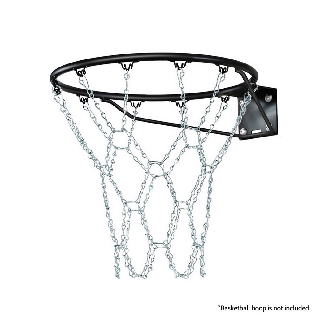 BAS-HOOP-NET-12-LOOP-186496-00 Everfit Basketball Ring Metal Braided Chain Net 12 Loop - Image 7