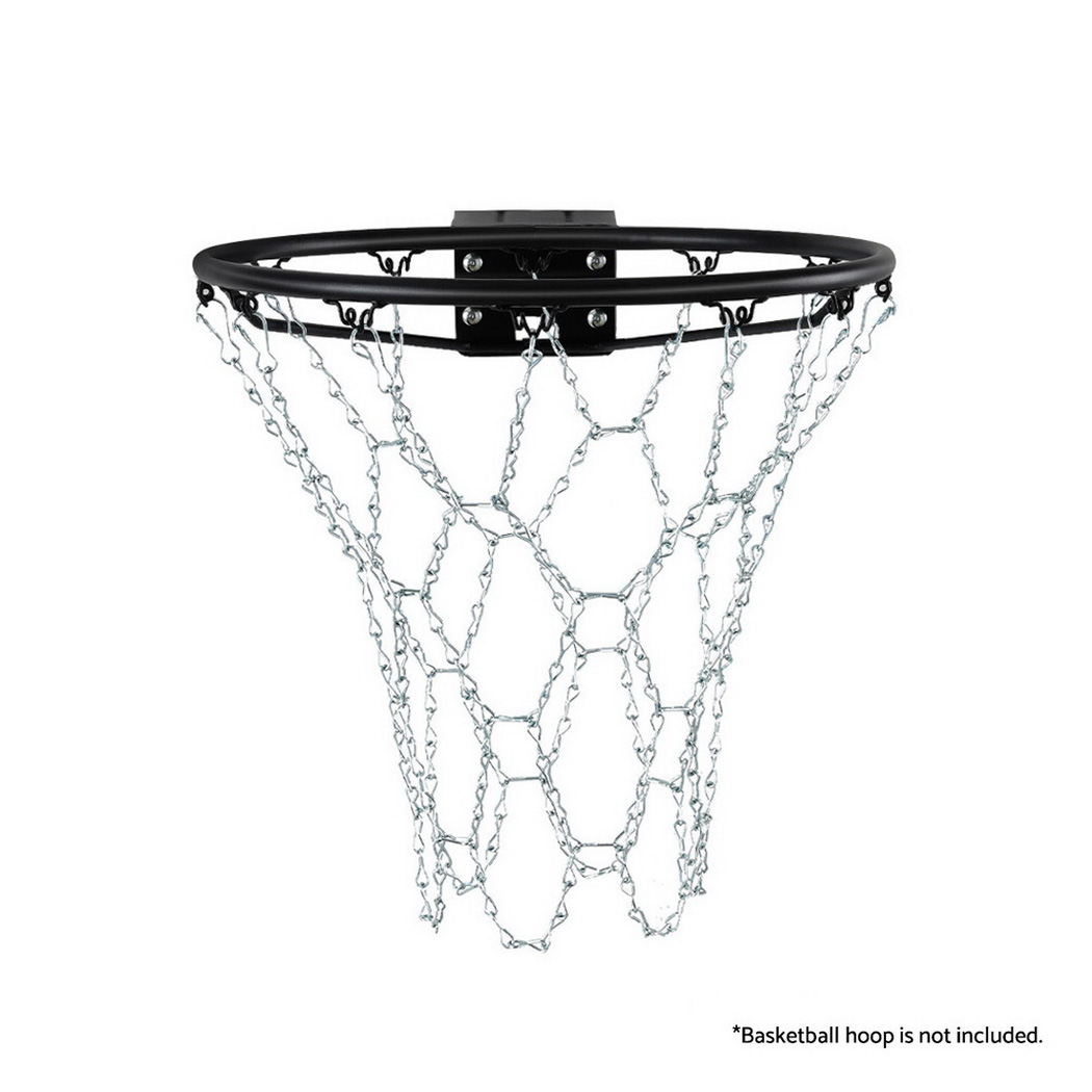BAS-HOOP-NET-12-LOOP-186496-02 Everfit Basketball Ring Metal Braided Chain Net 12 Loop - Image 3