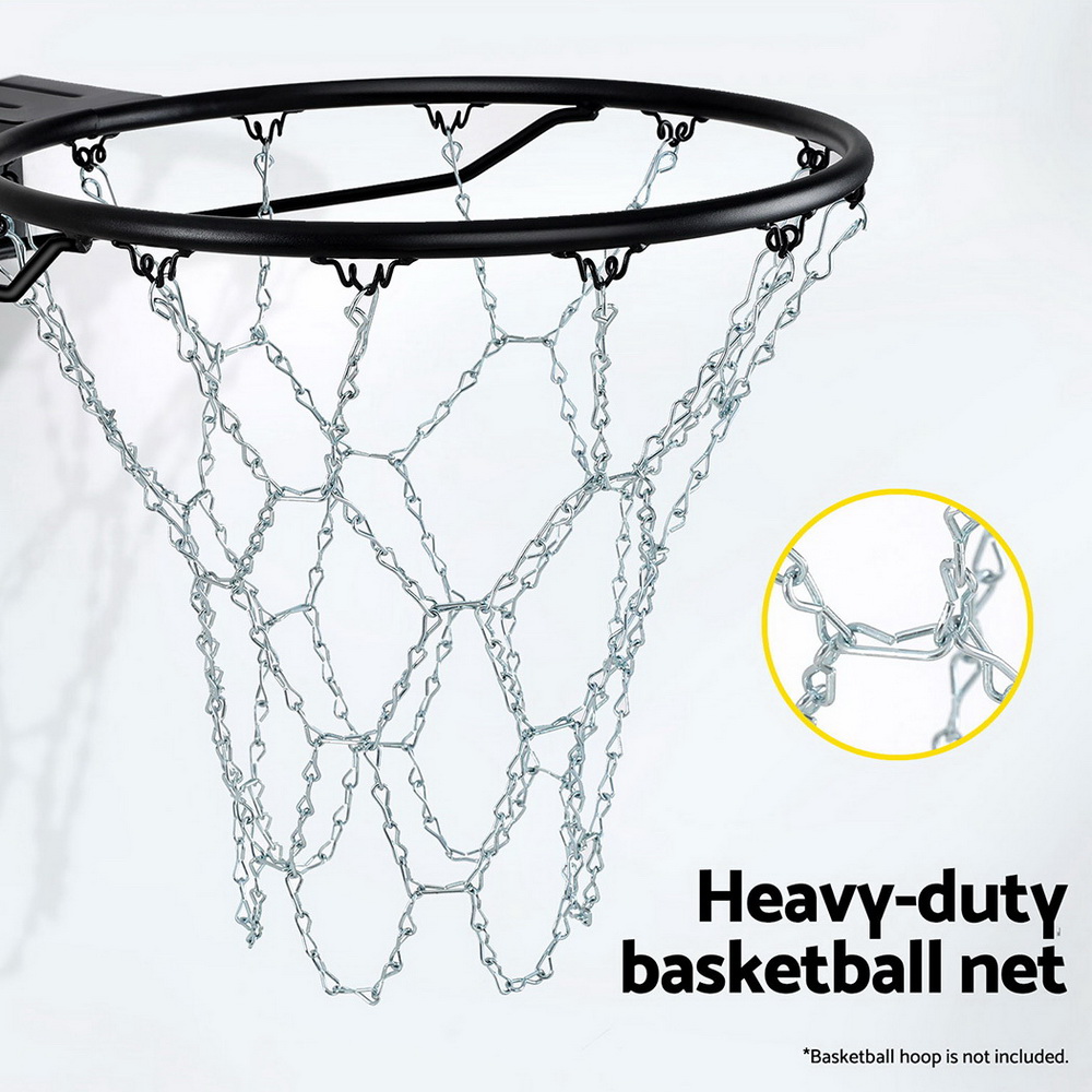 BAS-HOOP-NET-12-LOOP-186496-04 Everfit Basketball Ring Metal Braided Chain Net 12 Loop - Image 5