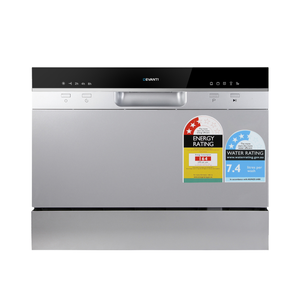 BDW-6-02A-SI-3899-00 Devanti 6 Place Settings Benchtop Dishwasher Sliver - Image 8