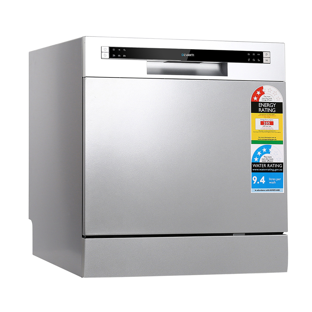 BDW-8-02G-SI-14579-00 Devanti 8 Place Settings Benchtop Dishwasher Sliver - Image 7