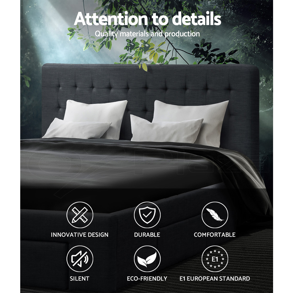 BFRAME-F-AVIO-Q-CHA-ABC-10602-04 Artiss Bed Frame Queen Size with 4 Drawers Charcoal AVIO - Image 6