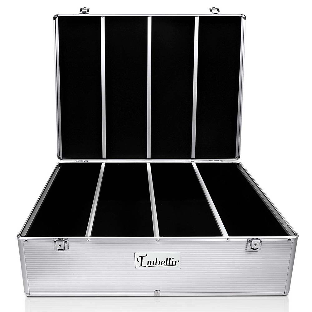 CASE-CD-1000-SL-1891-02 Embellir CD Case DVD Cases Storage Box 1000 Discs Aluminium Case DVD Folders - Image 3