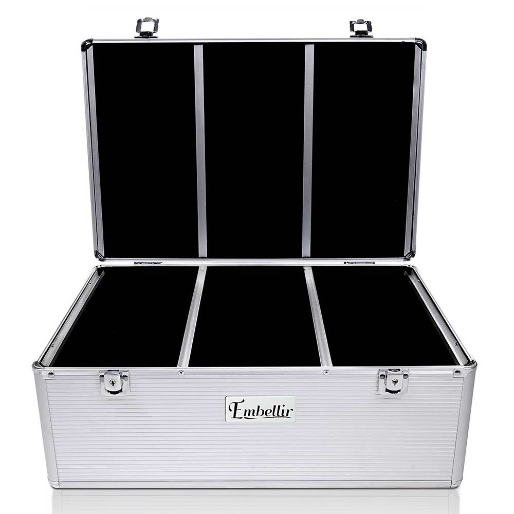 CASE-CD-500-SL-1893-01 Embellir CD Case DVD Cases Storage Box 500 Discs Aluminium Case DVD Folders - Image 2