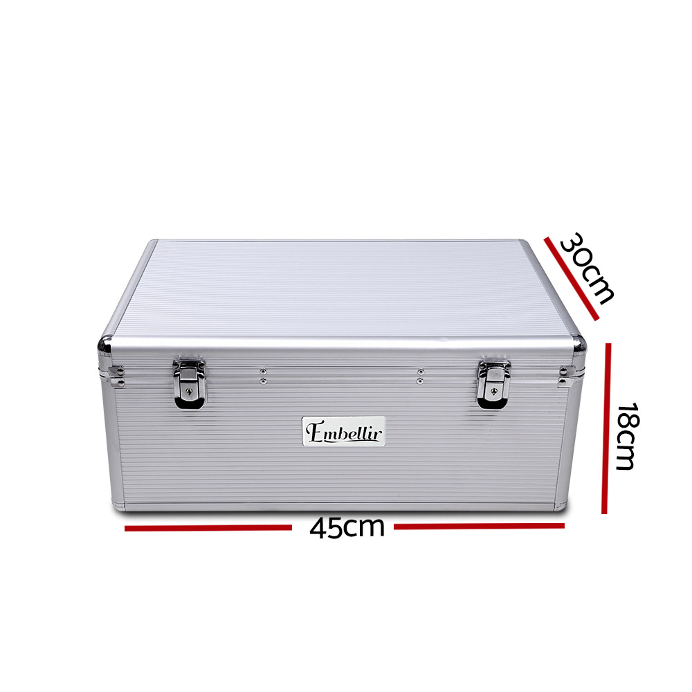 CASE-CD-500-SL-1893-02 Embellir CD Case DVD Cases Storage Box 500 Discs Aluminium Case DVD Folders - Image 3