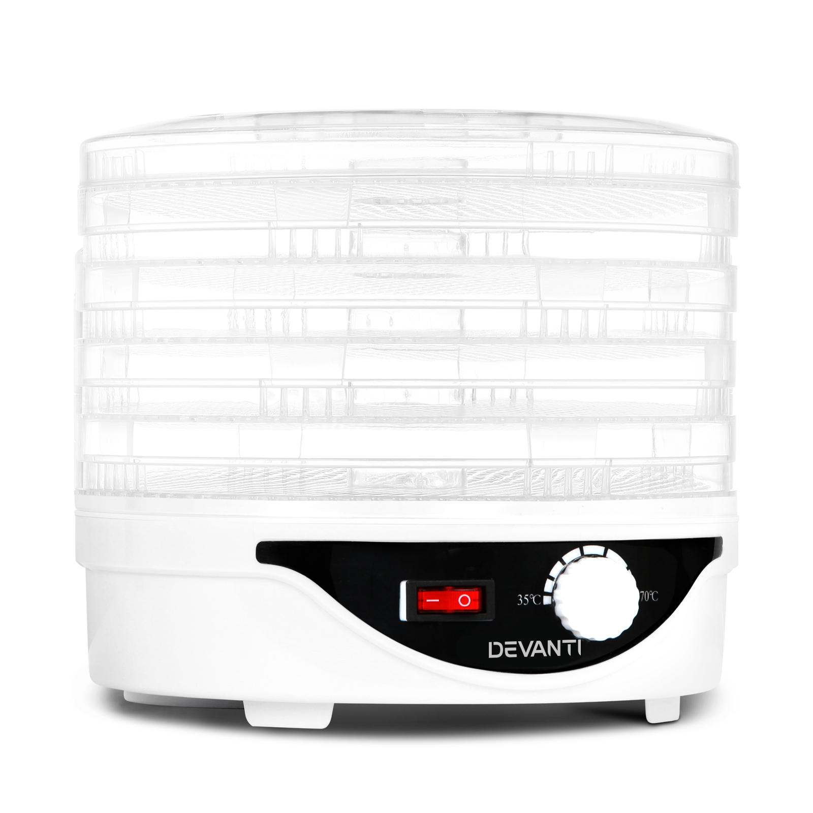 FD-B-1142-5T-WH-139377-00 Devanti 5 Trays Food Dehydrator Fruit Dehydrators Pet Beef Jerky Dryer White - Image 7