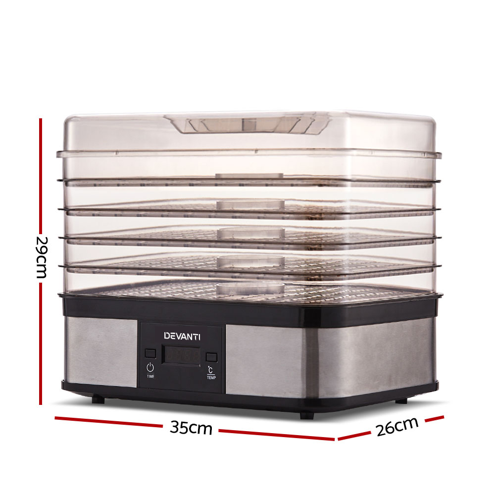 FD-B-1159-SS-202502281652-01 Devanti 5 Trays Food Dehydrator - Image 2
