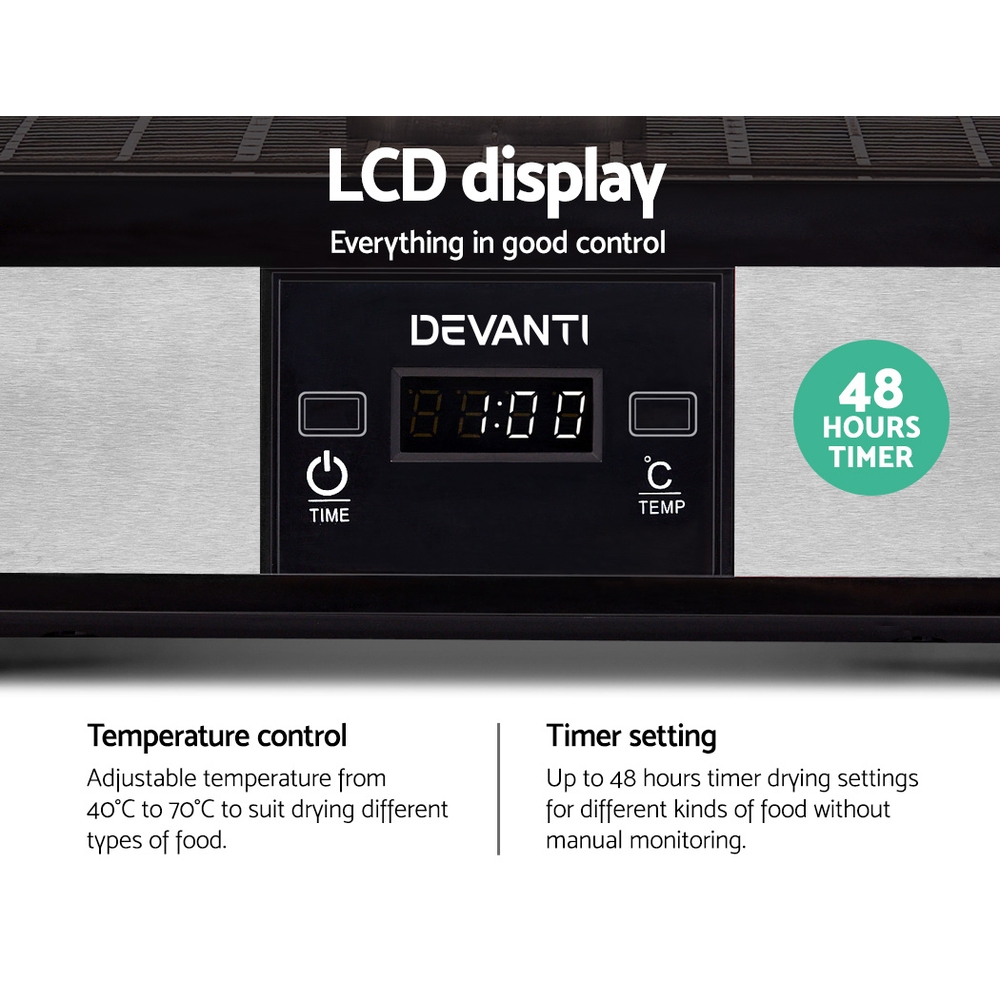 FD-B-1159-SS-202502281652-03 Devanti 5 Trays Food Dehydrator - Image 4