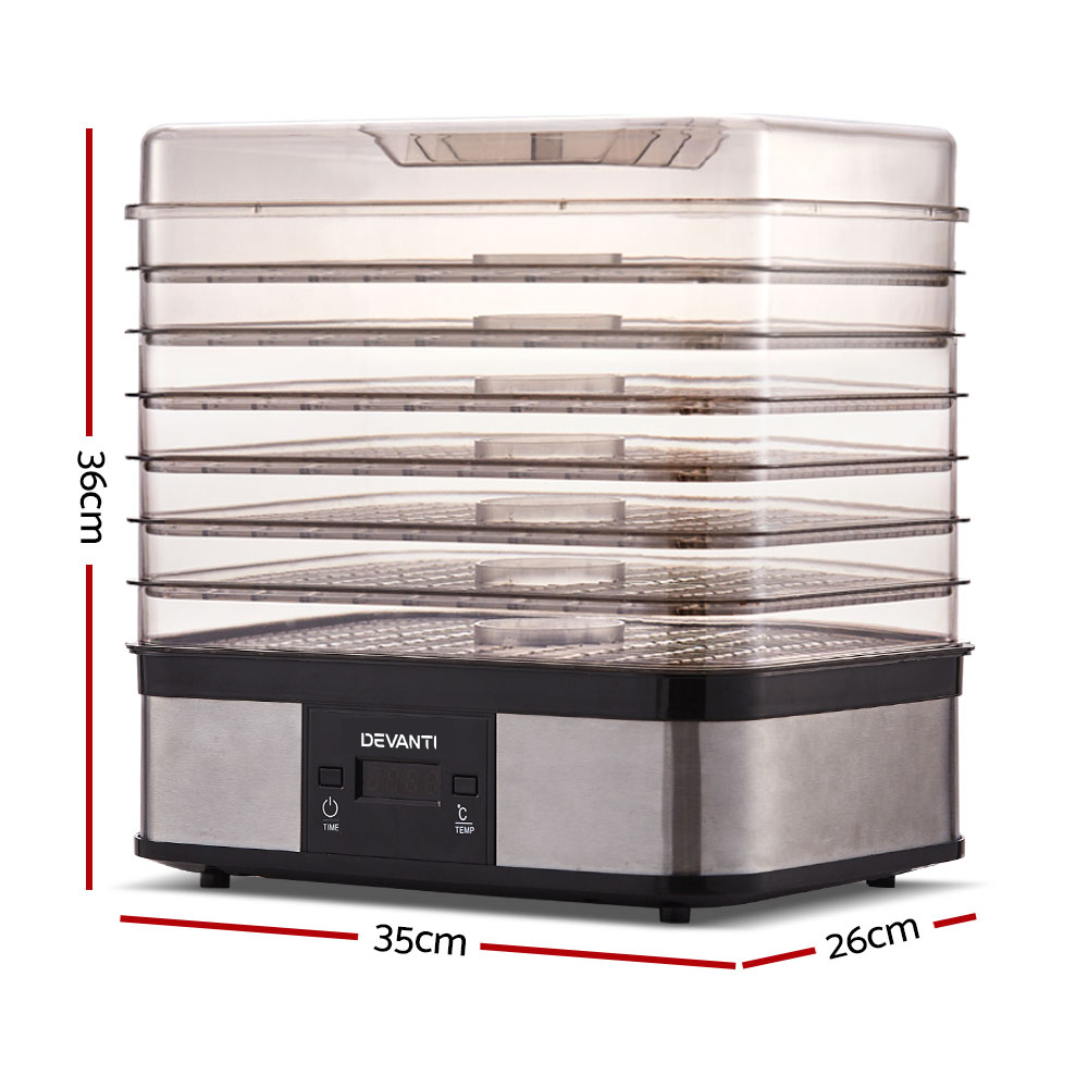 FD-B-1159-SS-7-202502281652-01 Devanti 7 Trays Food Dehydrator - Image 2