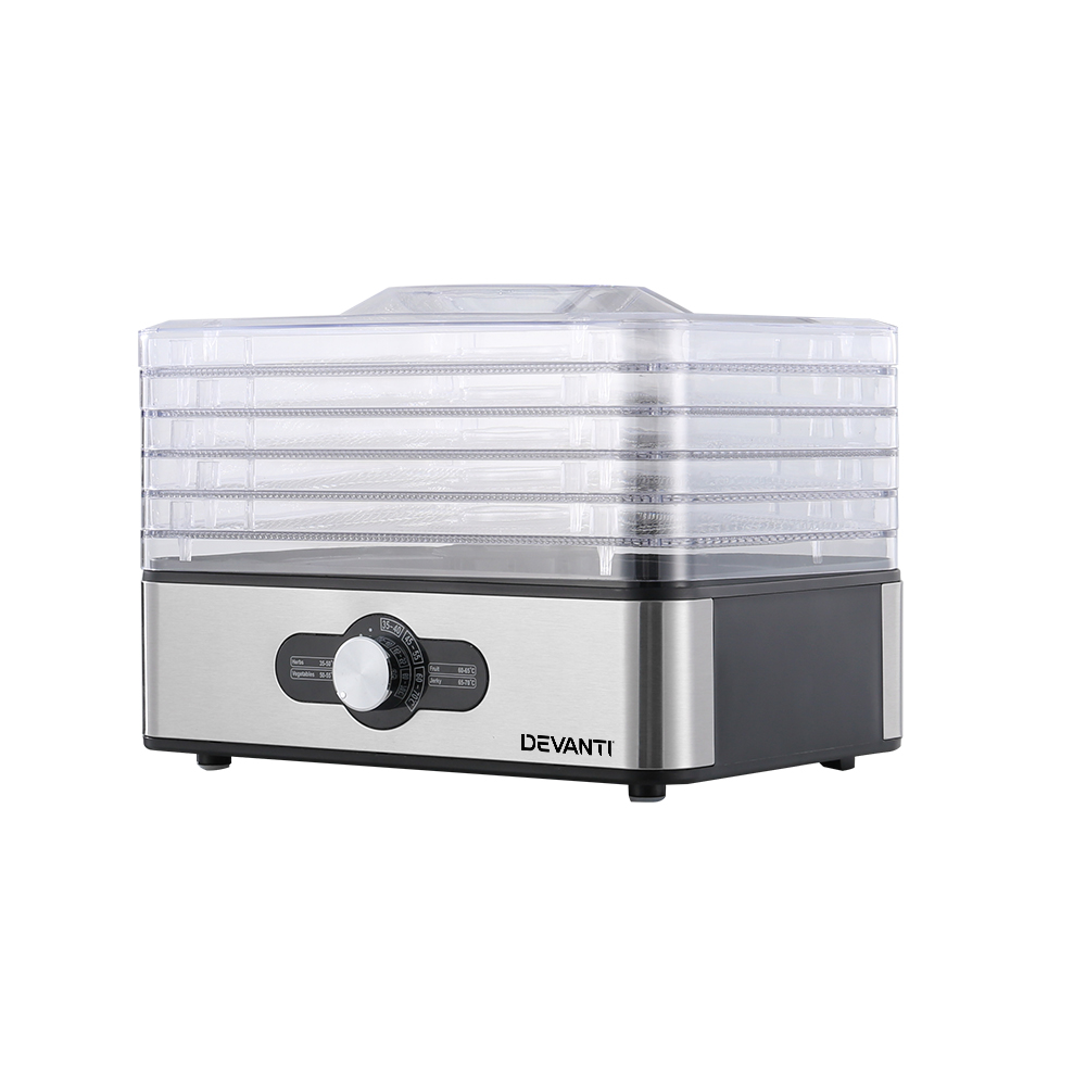 FD-E-221C-5T-SS-91806-00 Devanti 5 Trays Food Dehydrator Stainless Steel Tray - Image 7