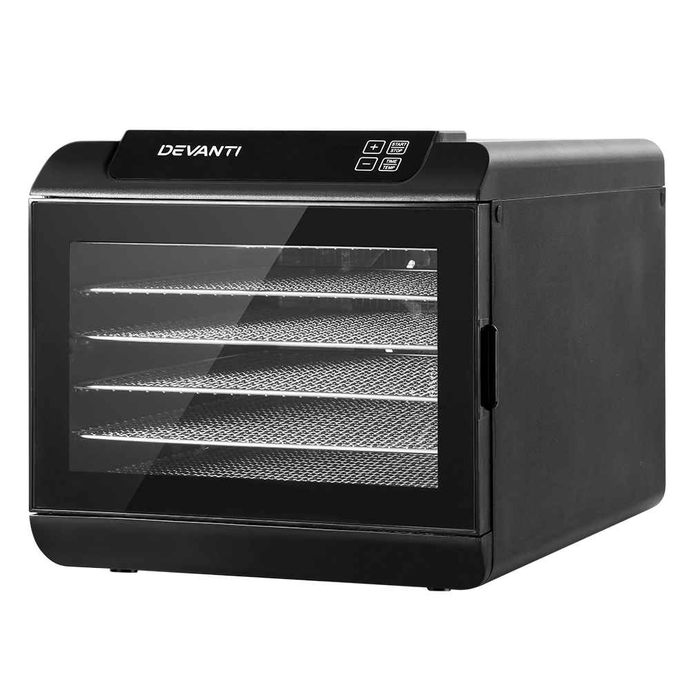 FD-E-363-ST-BK-17256-00 Devanti 6 Trays Food Dehydrator Stainless Steel Tray - Image 8