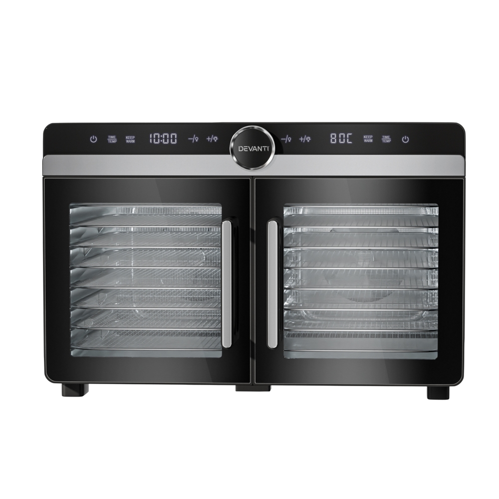 FD-E-601A-16T-SS-202505201614-02 Devanti 16 Trays Food Dehydrator Dual-Zone Stainless Steel - Image 3