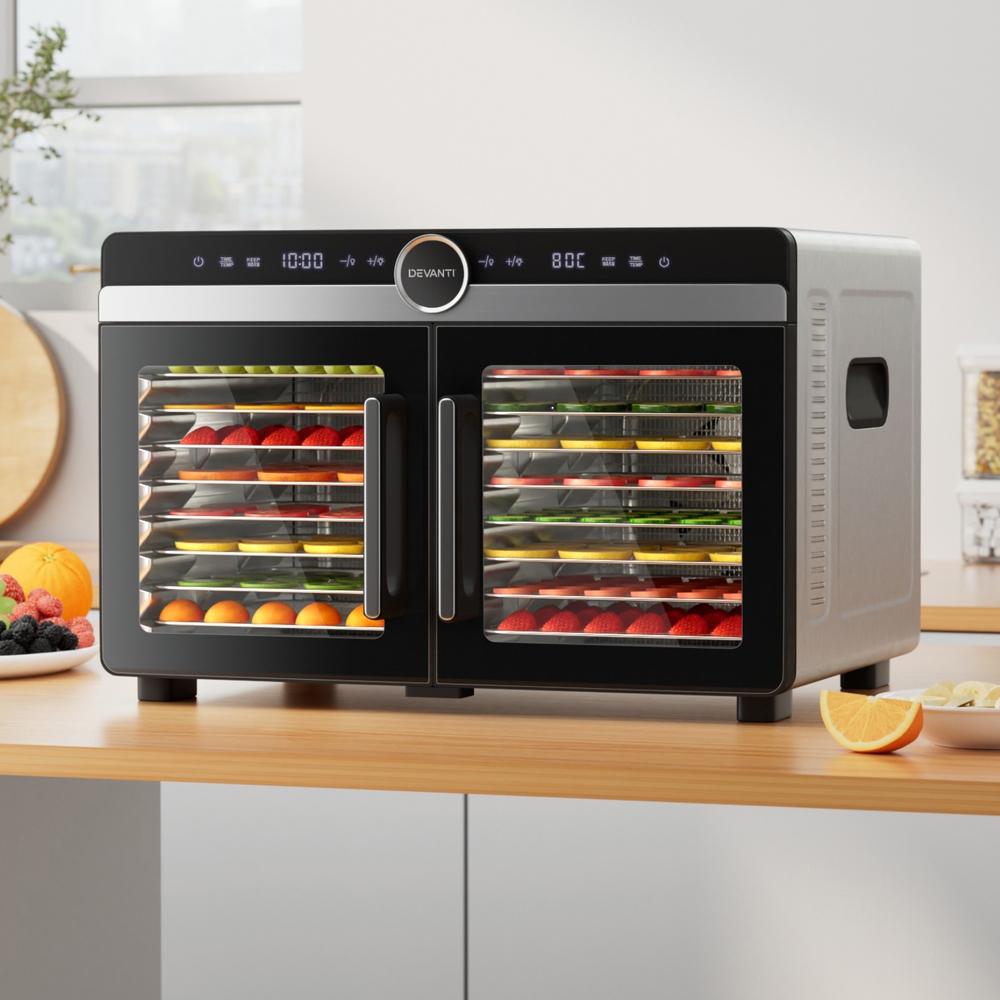 FD-E-601A-16T-SS-202505201614-06 Devanti 16 Trays Food Dehydrator Dual-Zone Stainless Steel - Image 7