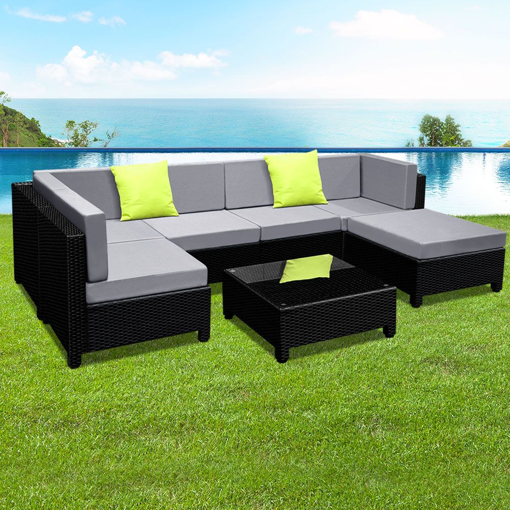 FF-BONDI-BK-ABCD-202502281534-06 Gardeon 7-Piece Outdoor Sofa Set Wicker Couch Lounge Setting Seat Cover - Image 7