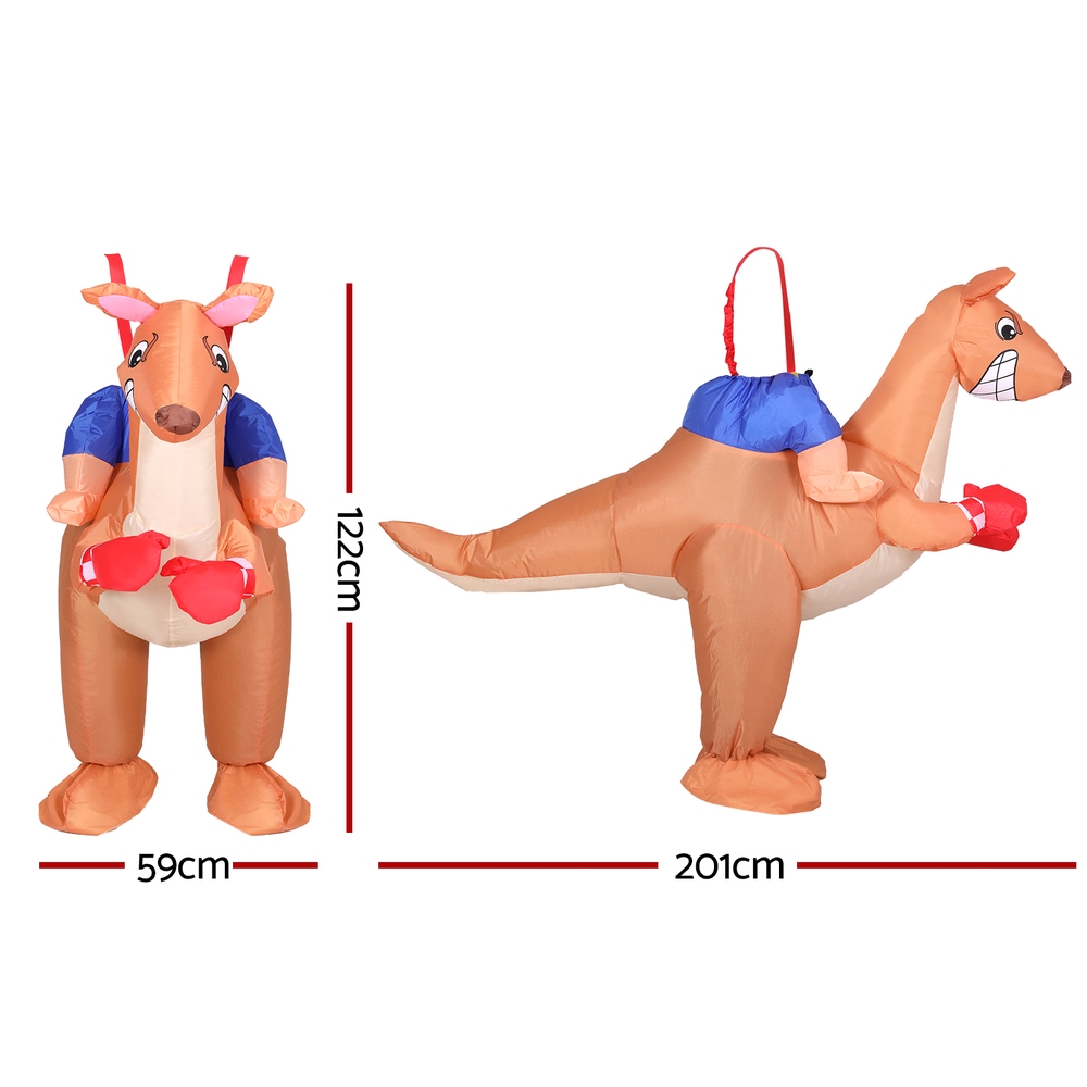 HALO-INF-KANGF-173380-01 Inflatable Kangaroo Costume Adult Suit Blow Up Party Fancy Dress Halloween Cosplay - Image 2