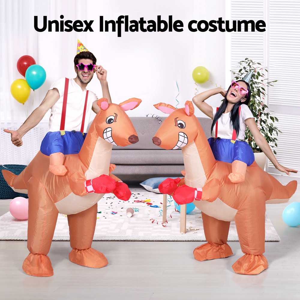 HALO-INF-KANGF-173380-05 Inflatable Kangaroo Costume Adult Suit Blow Up Party Fancy Dress Halloween Cosplay - Image 6