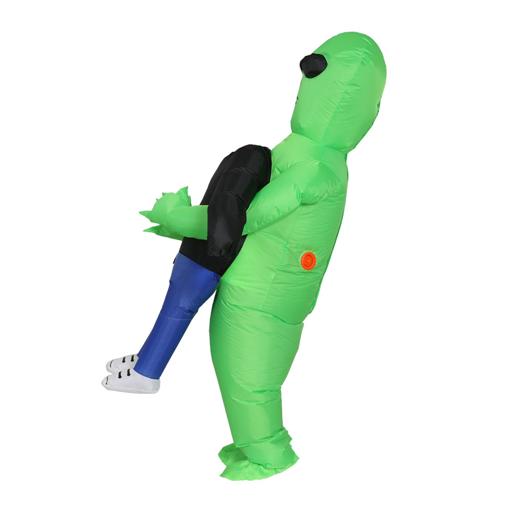 HALO-INF-SCA-8FT-87387-03 Inflatable Green Alien Costume Adult Suit Blow Up Party Fancy Dress Halloween Cosplay - Image 4
