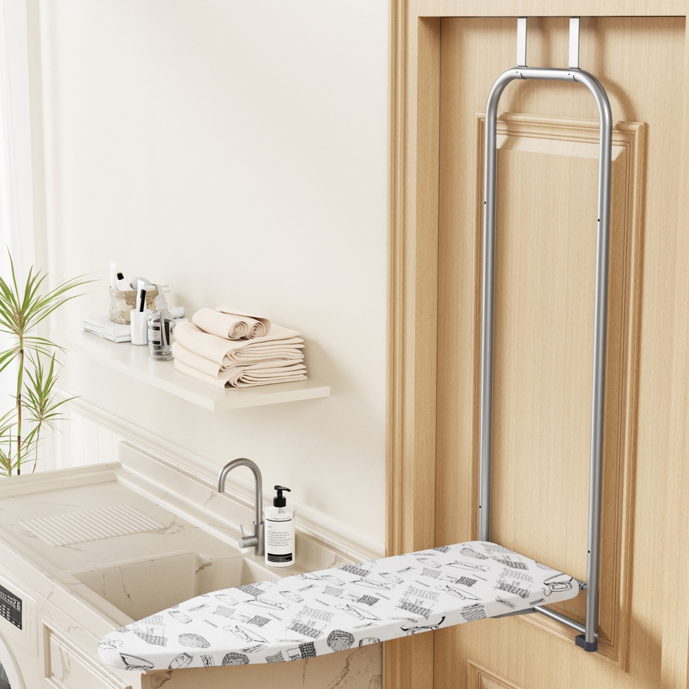 IRB-WM-100-GY-202268-06 Artiss Ironing Board Wall Mounted Foldable White - Image 7