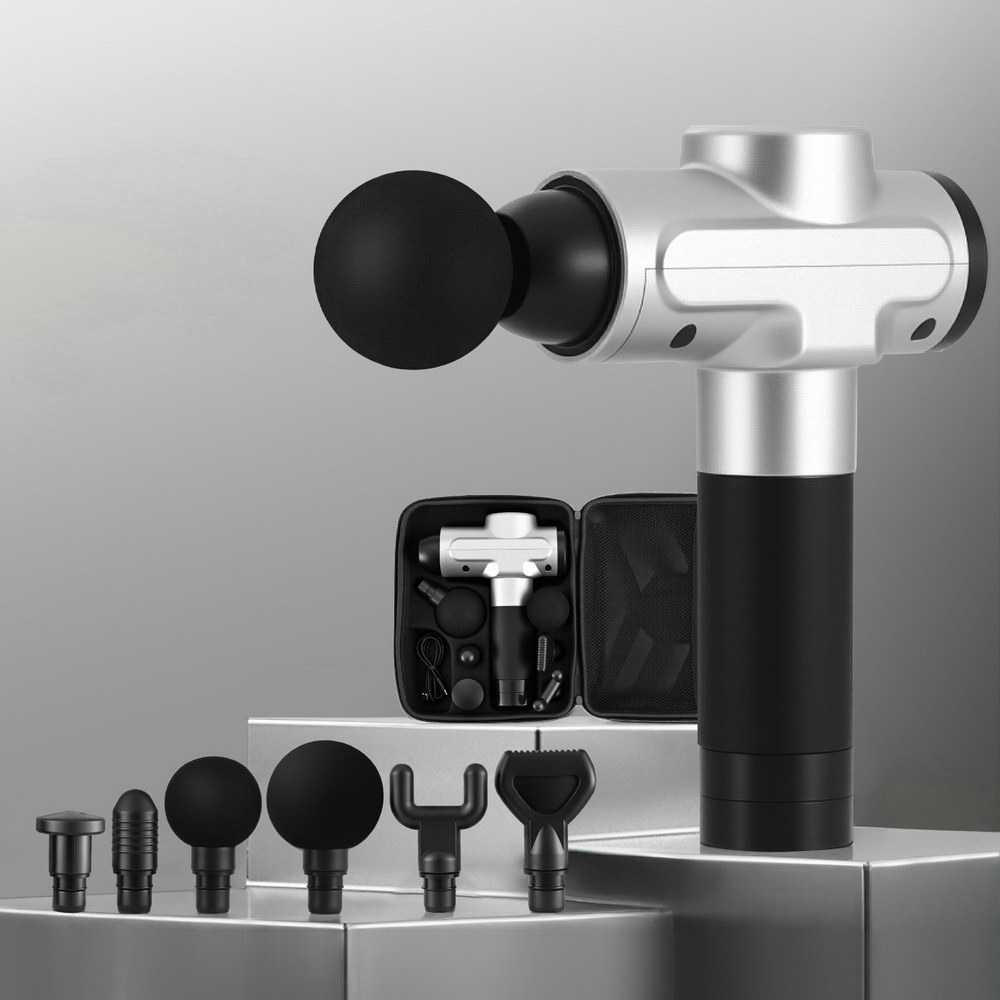 MG-B-2000-4H-SI-202506191526-05 Everfit Massage Gun 30 Speed 6 Heads Vibration Muscle Massager Chargeable Silver - Image 6