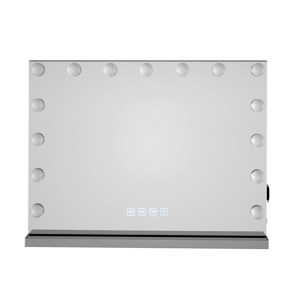 MM-E-FRAMELS-5846-GS-BT-48325-02 Embellir Bluetooth Makeup Mirror 58x46cm Hollywood Vanity with LED Light Wall - Image 3