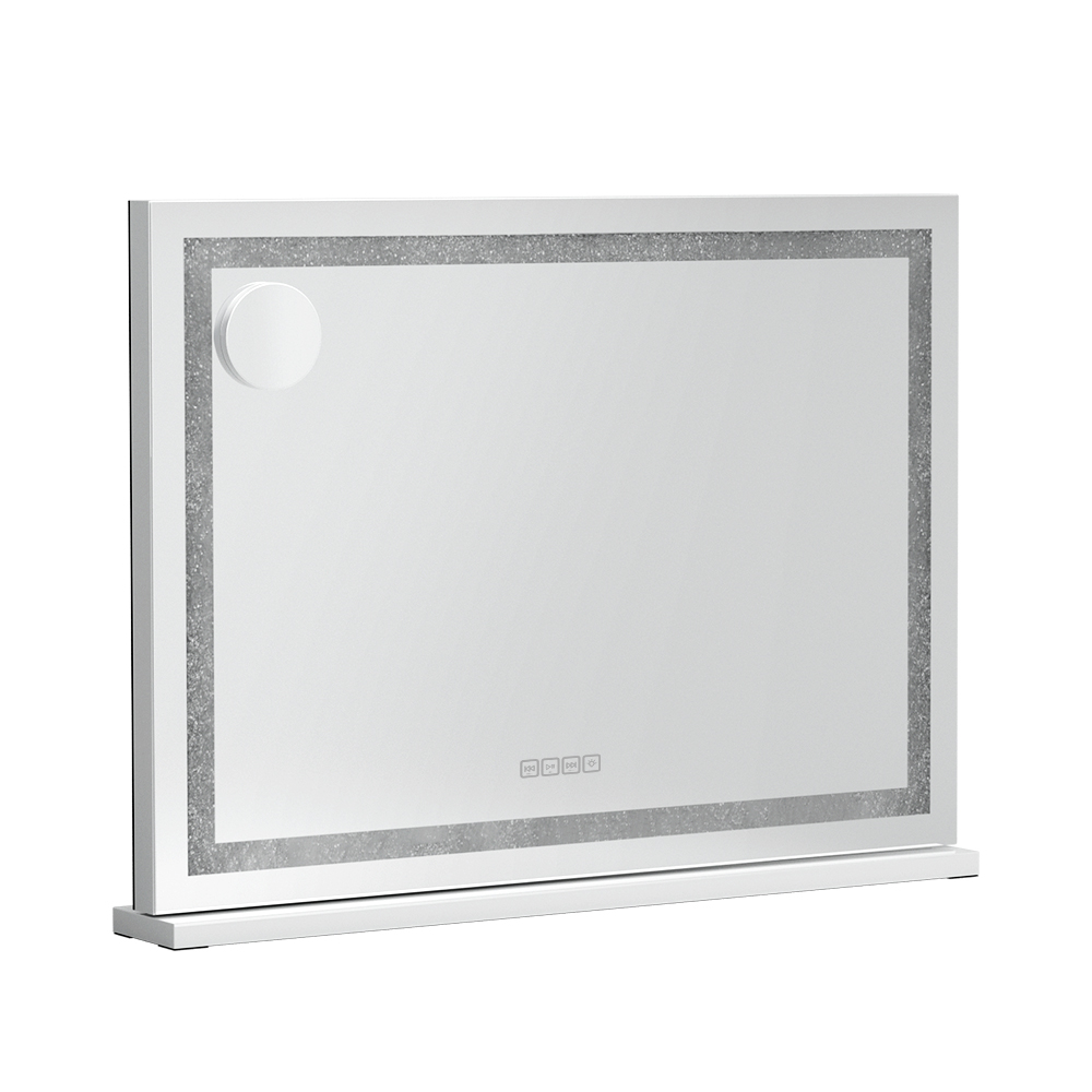 MM-E-FRAMELS-5846LED-GS-BT-139398-00 Embellir Bluetooth Makeup Mirror 58x46cm Hollywood Vanity with LED Light Crystal - Image 7