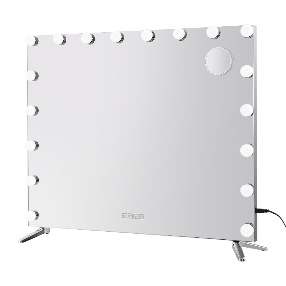MM-E-FRAMELS-6580LED-GS-BT-53242-00 Embellir Bluetooth Makeup Mirror 80x65cm Hollywood Vanity with LED Light Wall - Image 7