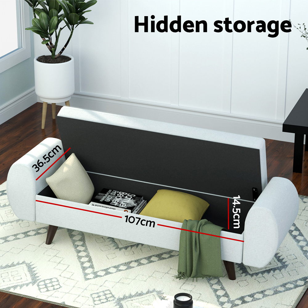 OTM-RTA-07-ARM-GY-AB-190122-04 Artiss Storage Ottoman Blanket Box Armrest 140cm Grey - Image 5
