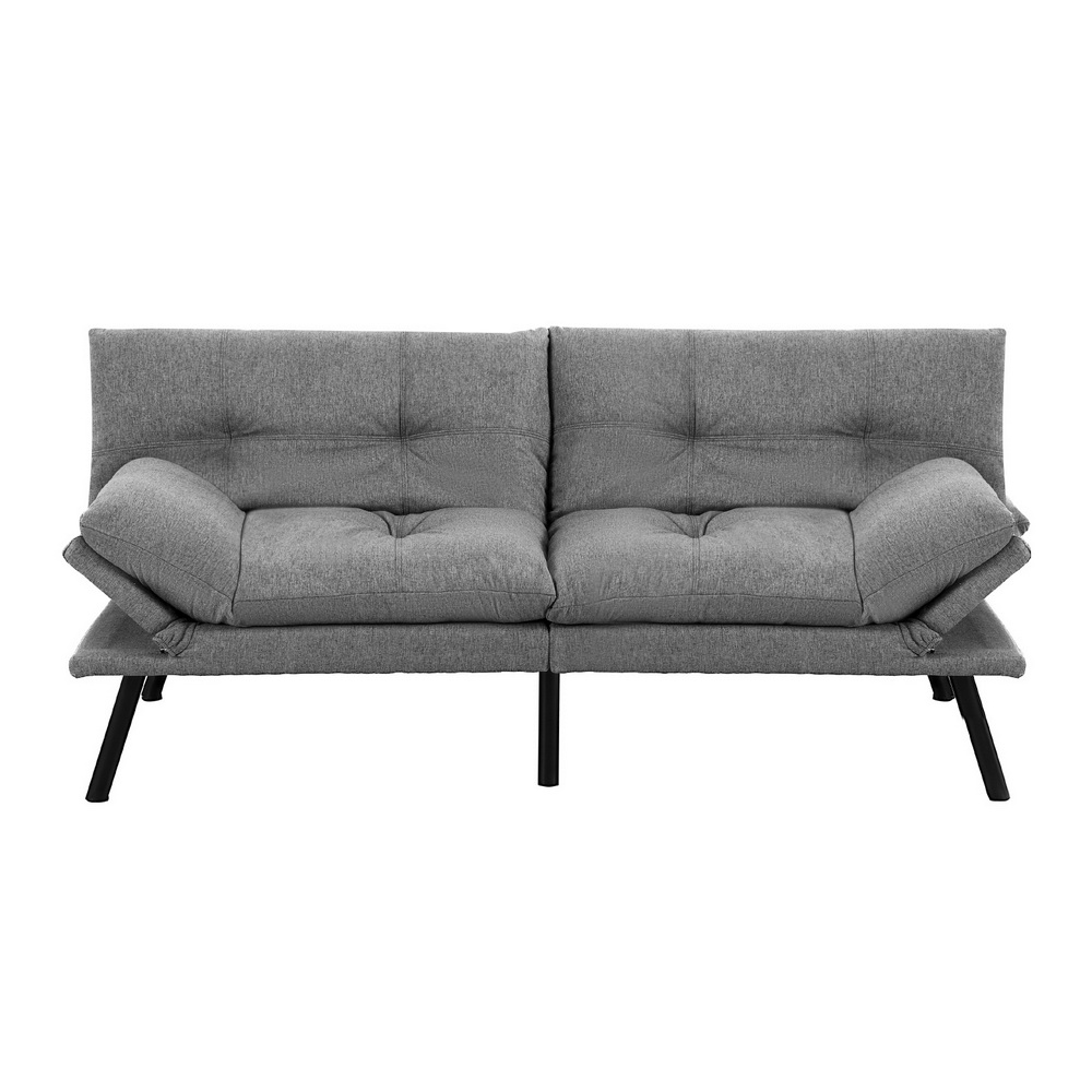 SBED-J-01-LIN-GY-AB-202506191532-02 Artiss Sofa Bed Convertible 3 Seater Couch Recliner Lounge Chair Fabric Grey - Image 3