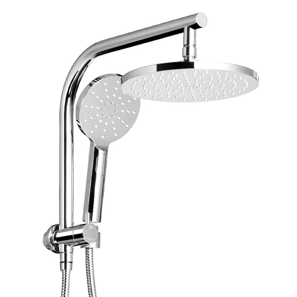 SHOWER-A1-RO-9-SI-16305-00 Cefito 9'' Rain Shower Head Set Handheld Round High Pressure Chrome - Image 1