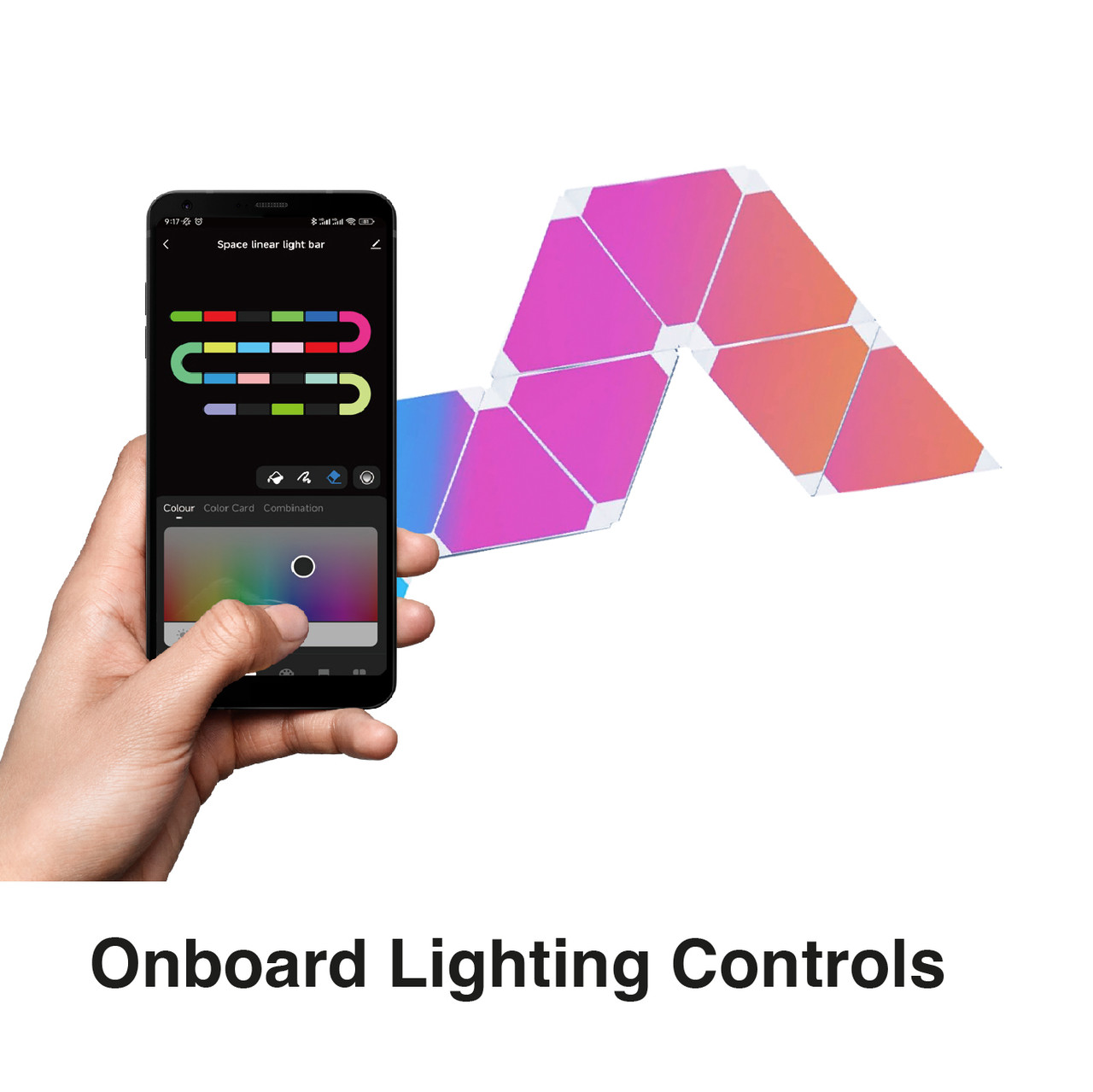 V1031-LSH-10TRI-037-202507041110-02 Laser Smart DIY Triangle Light WiFi RGB 10-Pack - Image 3
