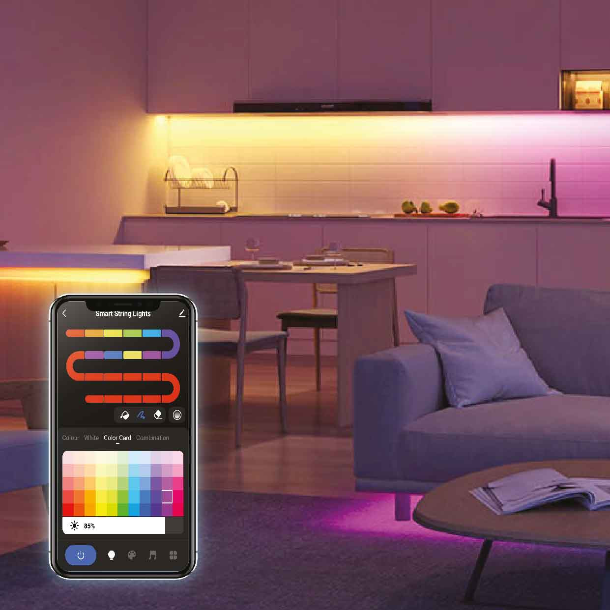 V1031-LSH-3MLED-399-202507041110-02 Laser Smart LED Multicolour Strip Light - 3 metres - Image 3