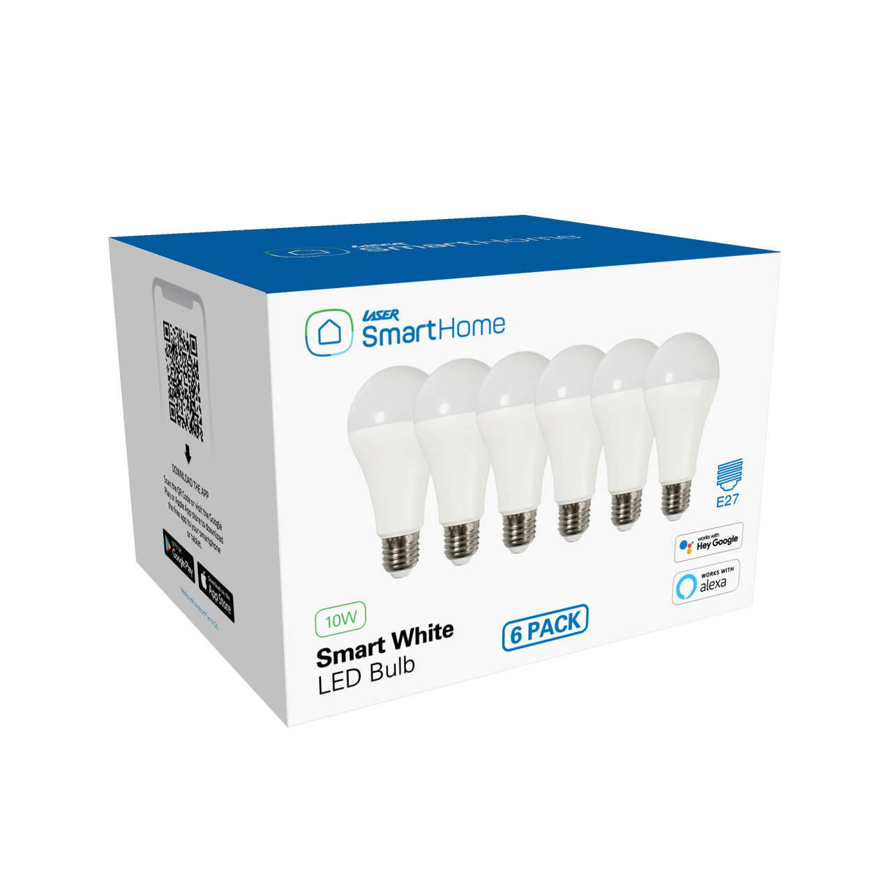 V1031-LSH-E27W6PACK-202507041110-02 Laser Smart White LED Bulb E27 6 Pack – Wi-Fi Control - Image 3