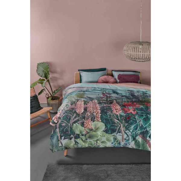 V107-1421939-200628-00 Lupine Cotton Sateen Green Quilt Cover Sets by Bedding House Queen - Image 1