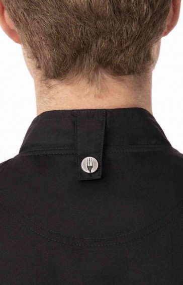 V107-BCLZ008-BLK-XL-217637-03 Hartford Men's Black Zipper XL Chef Jacket by Chef Works - Image 4