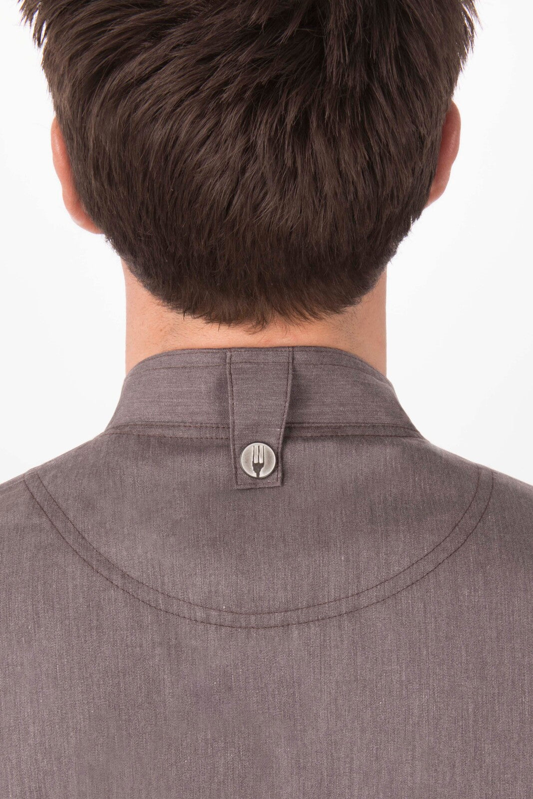 V107-BCLZ008-GPG-XL-217647-05 Hartford Men's Graphite Grey Zipper XL Chef Jacket by Chef Works - Image 6