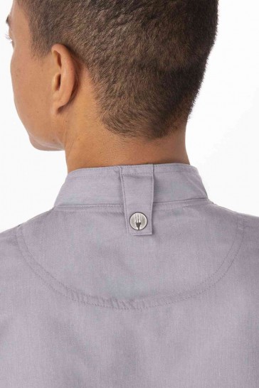 V107-BCSZ009-GRY-M-217565-01 Springfield Men's Grey Zipper M Chef Jacket by Chef Works - Image 2