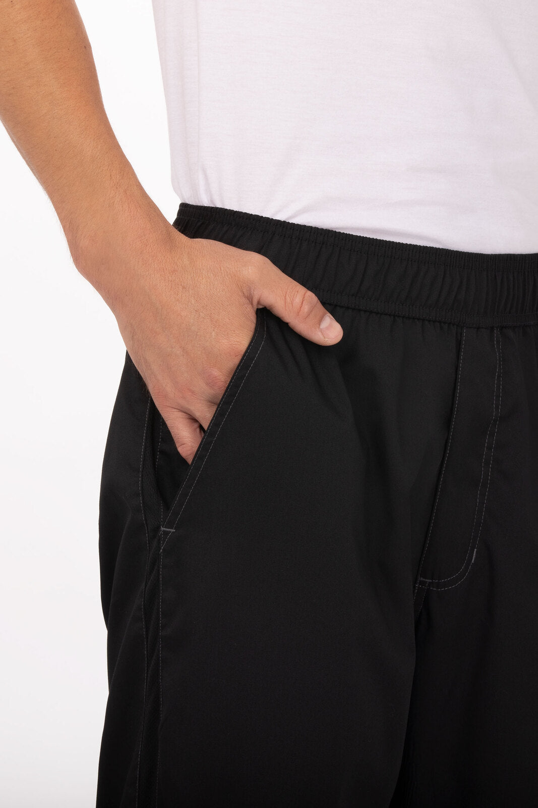 V107-CVBP-XS-217331-02 Cool Vent Men's Baggy Black XS Chef Pants by Chef Works - Image 3