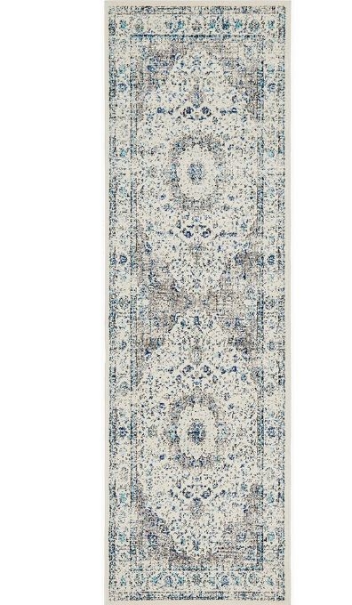 V107-EVO-251-WHI-400X80-207996-00 Evoke 251 White Runner by Rug Culture -400X80CM - RUNNER - Image 1