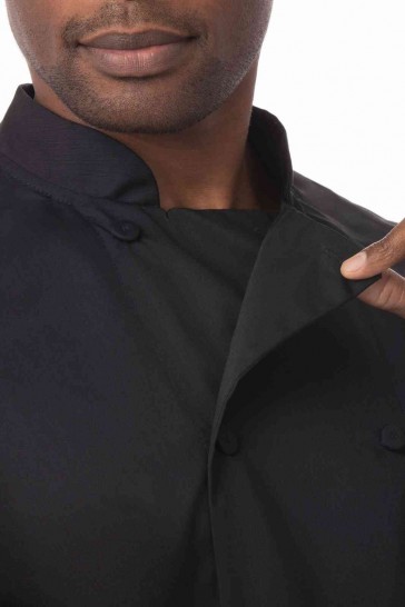 V107-JLCV-BLK-5XL-217762-02 Montreal Cool Vent Men's Black 5XL Chef Jacket by Chef Works - Image 3