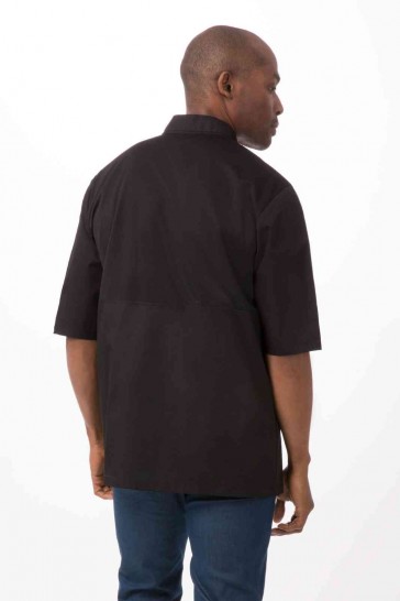 V107-JLCV-BLK-XXL-217756-01 Montreal Cool Vent Men's Black XXL Chef Jacket by Chef Works - Image 2