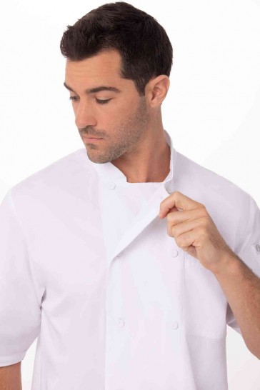 V107-JLCV-WHT-L-217771-03 Montreal Cool Vent Men's White L Chef Jacket by Chef Works - Image 4