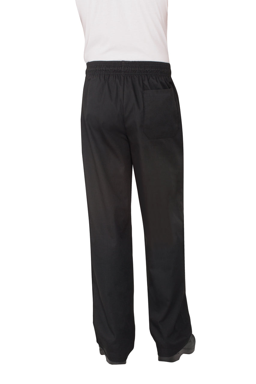 V107-NBBP-4XL-217966-01 Essential Men's Black 4XL Baggy Chef Pants by Chef Works - Image 2