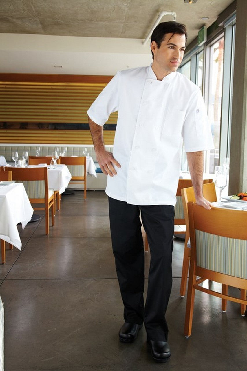 V107-NBBP-4XL-217966-02 Essential Men's Black 4XL Baggy Chef Pants by Chef Works - Image 3