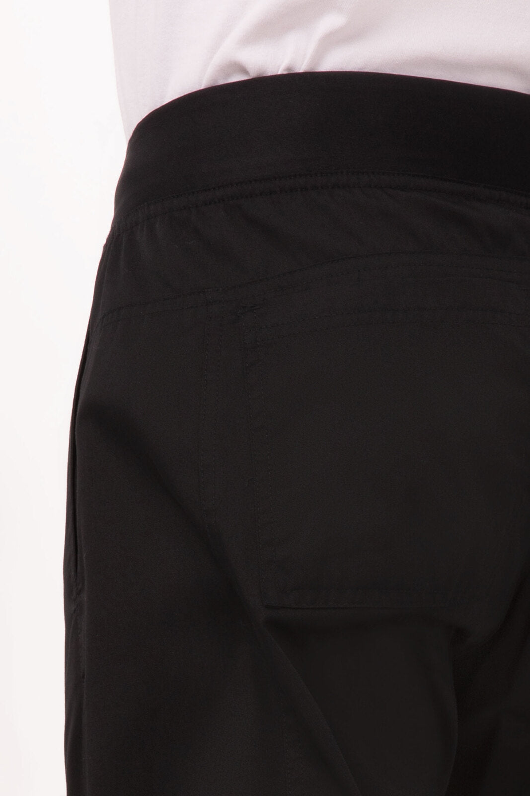 V107-PBN01-BLK-XXL-217283-03 Lightweight Black XXL Slim Men's Chef Pants by Chef Works - Image 4