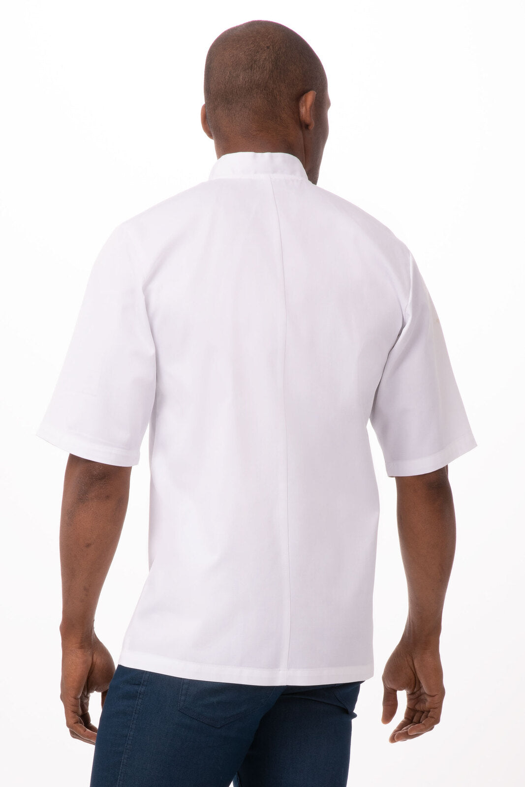 V107-PCSS-XL-217840-01 Volnay Men's White XL Chef Jacket by Chef Works - Image 2
