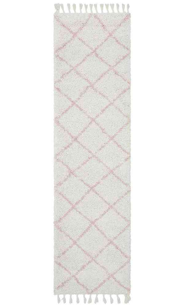 V107-SAF-22-PNK-300X80-207660-00 Saffron 22 Pink Runner by Rug Culture - 300X80CM - RUNNER - Image 1