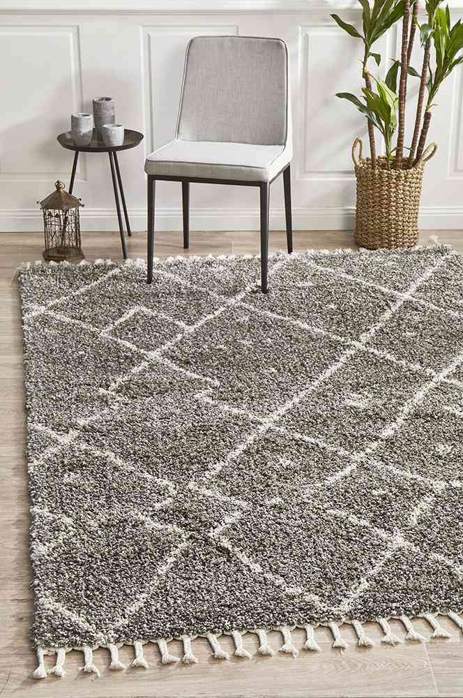 V107-SAF-44-GRY-170X120-207888-00 Saffron 44 Grey by Rug Culture - 170X120CM - RECTANGLE - Image 1