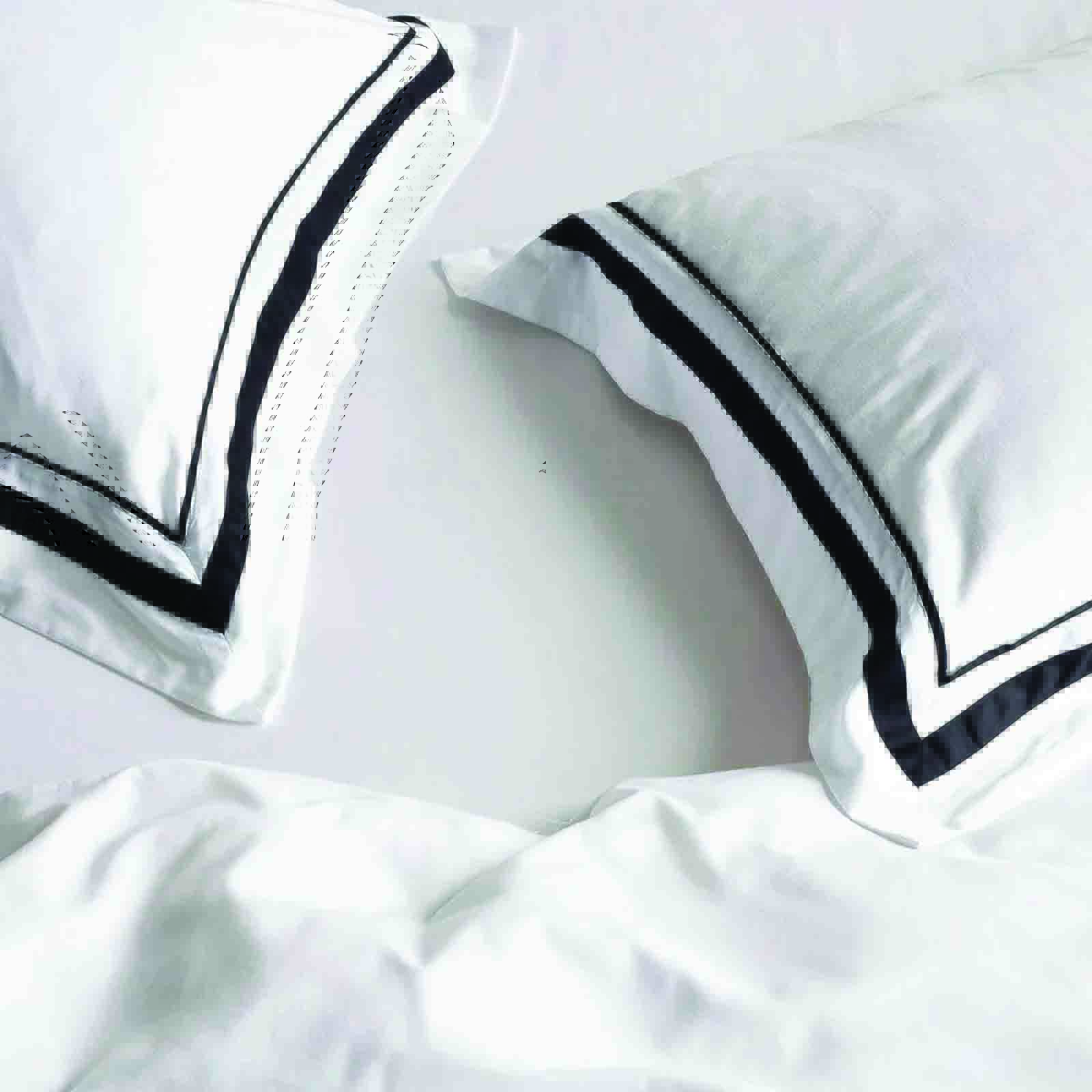 328425_2 copy Cloud 1000 TC Egyptian Cotton White Charcoal European Pillowcase by Renee Taylor - Image 3