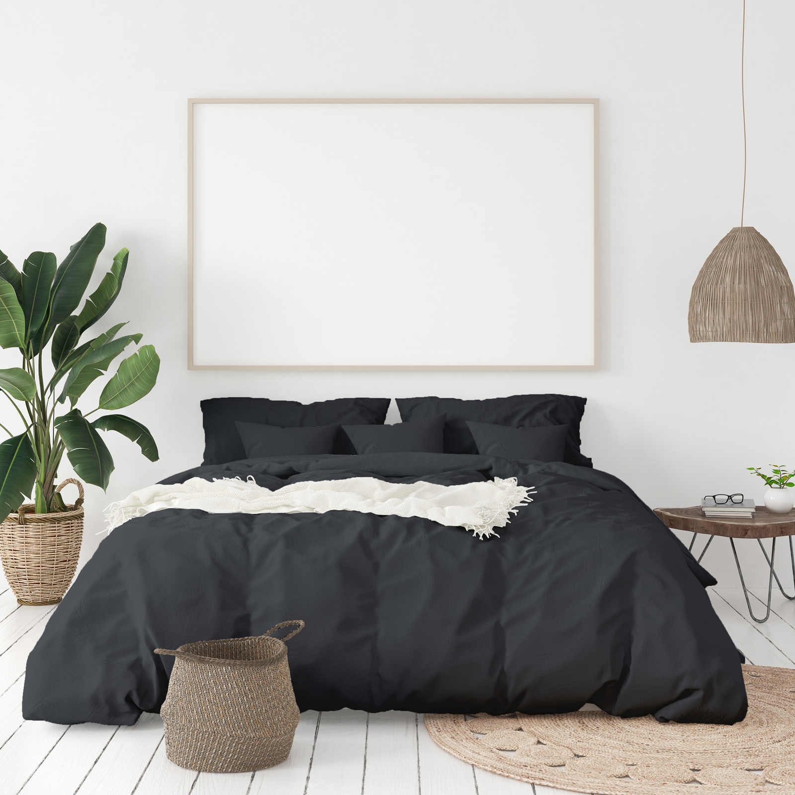 V160-10002057_V160-10002057-01_1 Balmain 1000 Thread Count Hotel Grade Bamboo Cotton Quilt Cover Pillowcases Set - Queen - Charcoal - Image 2