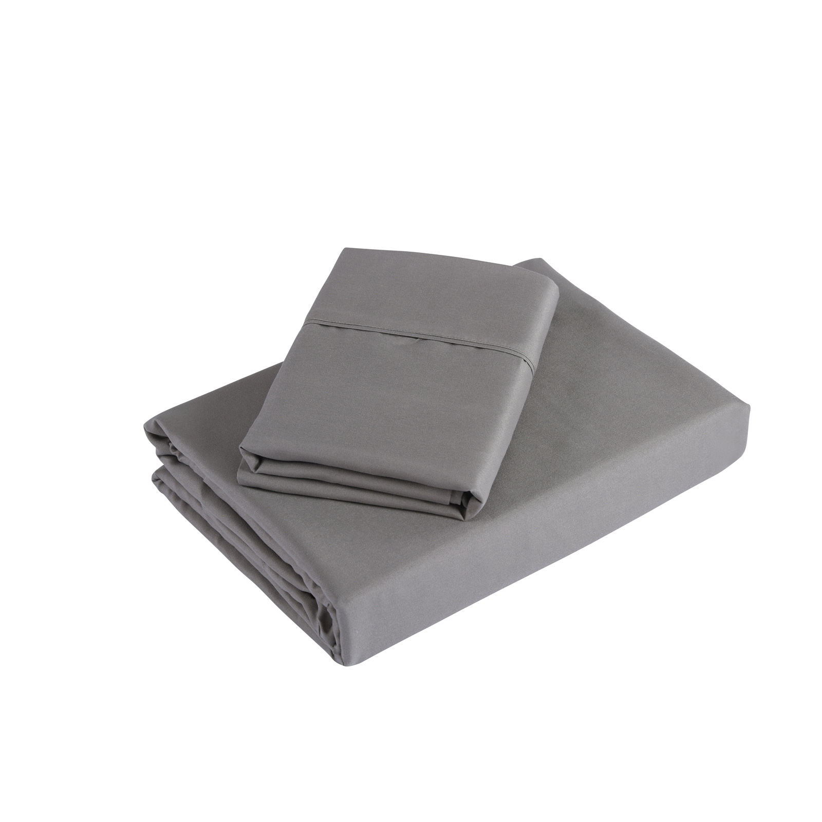 V160-205602_V160-205602-04_1 Royal Comfort 1200 Thread Count Sheet Set 4 Piece Ultra Soft Satin Weave Finish - Double - Charcoal - Image 1